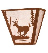 Meyda White 23944 - 13" Wide Deer Creek Wall Sconce