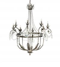 Meyda White 241448 - 40" Wide Antonia 8 Light Chandelier