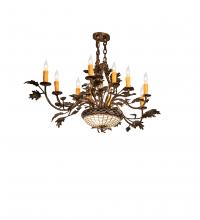 Meyda White 244304 - 48" Long Greenbriar Oak 10 Light Chandelier