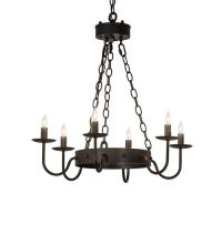 Meyda White 244691 - 24" Wide Edinburgh 6 Light Chandelier