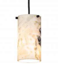 Meyda White 246274 - 5" Wide Cilindro Jadestone Mini Pendant