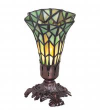 Meyda White 251825 - 8" High Stained Glass Pond Lily Victorian Accent Lamp