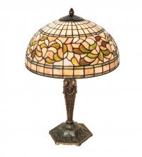 Meyda White 253820 - 23" High Tiffany Turning Leaf Table Lamp