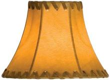 Meyda White 26349 - 6"W X 4.5"H Faux Leather Tan Hexagon Shade