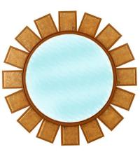 Meyda White 35749 - 36"W SOL MIRROR