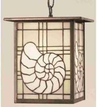 Meyda White 47765 - 9"Sq Nautilus Lantern Pendant