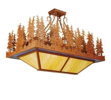 Meyda White 50960 - 40"L Pine Lake Oblong Inverted Pendant