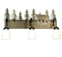 Meyda White 51064 - 27" Wide Lone Bear 3 Light Vanity