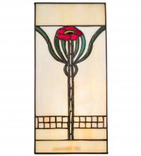 Meyda White 67291 - 6" Wide X 12" High Poppy Window