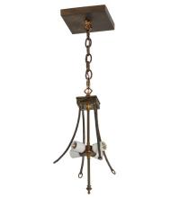 Meyda White 68058 - 20"W Antique Copper 4 LT Inverted Pendant Hardware