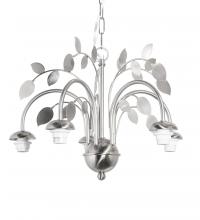 Meyda White 69887 - SILVER LEAF 5 LIGHT CHANDELIER