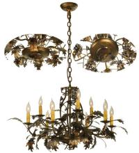 Meyda White 70624 - 31"W Oak Leaf 9 LT Chandelier