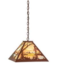 Meyda White 81412 - 17.5"Sq Quiet Pond Pendant