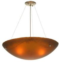 Meyda White 81501 - 24"W Metro Fusion Espresso Inverted Pendant