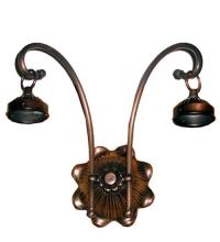 Meyda White 98633 - 13"W Mahogany Bronze 2 LT Wall Sconce Hardware