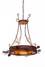 Meyda White 99449 - 34"W Woodland Pine Inverted Pendant